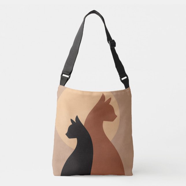 Sac Ajustable Tote imprimé Moon Cats (Devant)