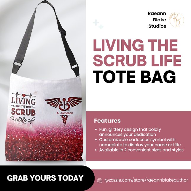 Sac Ajustable Tote Living the Scrub Life (Créateur téléchargé)