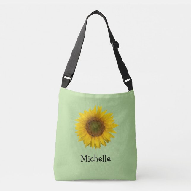 Sac Ajustable Tournesol Jaune mignon Vert personnalisé (Devant)