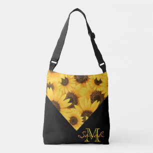 Sac Ajustable Tournesols Jaunes Avec Monogramme