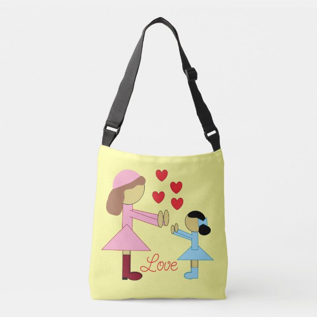Sac Ajustable Tous les enfants ont besoin d'amour : Jaune (Devant)