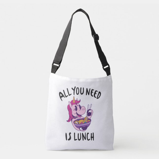 Sac Ajustable Tout ce dont tu as besoin, c'est de déjeuner (Devant)