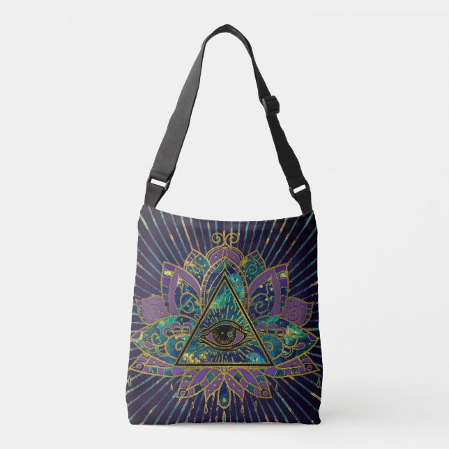 Sac Ajustable Tout l'oeil mystique voyant en fleur de Lotus (Devant)