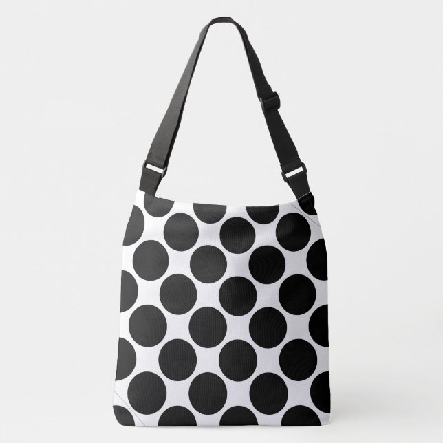 Sac Ajustable Tout plus de - imprimez le pois noir audacieux sur (Devant)