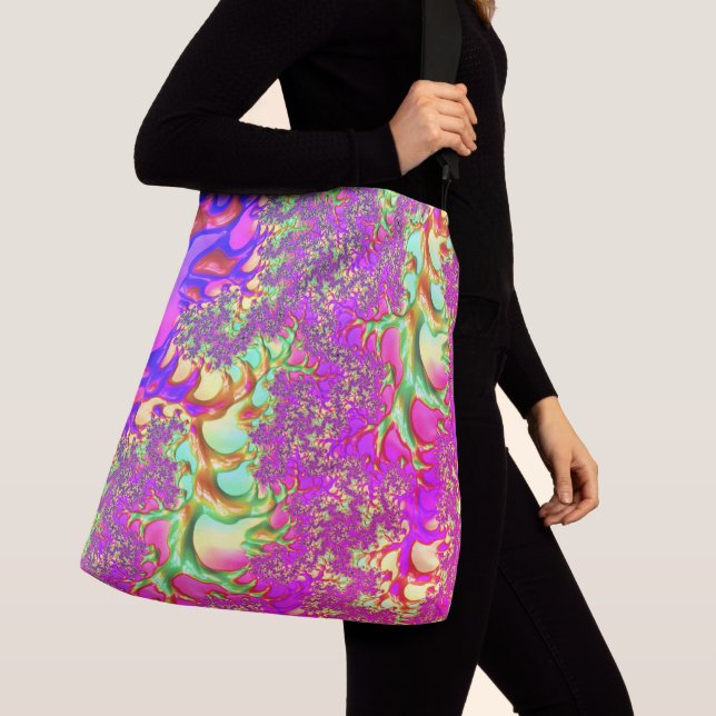 Sac Ajustable Trippy Funky Vibrant Neon Super Acide Trip Fractal (De près)