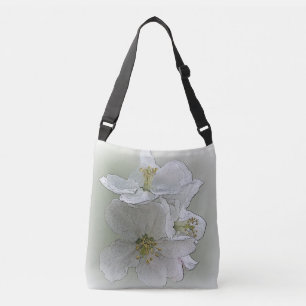 Sac Ajustable trois fleurs blanches