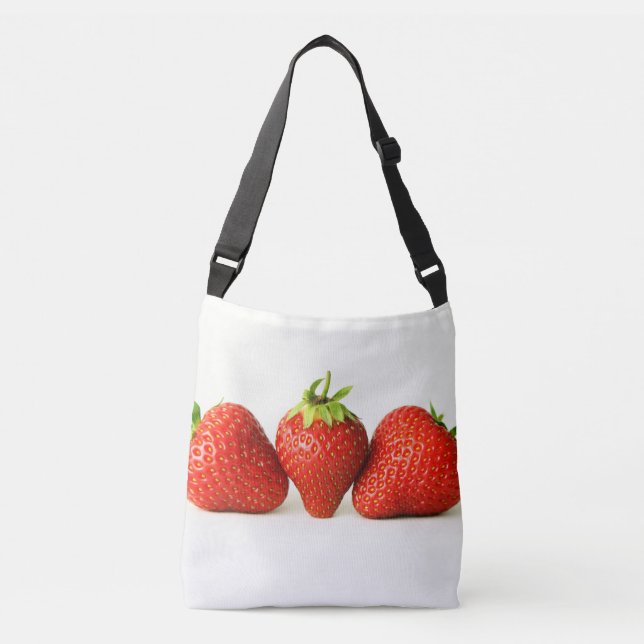 Sac Ajustable Trois Fraises Sur Blanc Cbcnm (Devant)