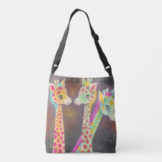 Sac Ajustable Trois girafes amusantes et colorées
