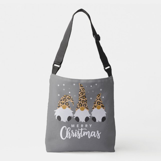 Sac Ajustable Trois Gnomes Avec Léopard Plaid Gnome Noël (Devant)