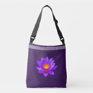 Sac Ajustable Trois lignes et fleur de lotus violet personnalisé