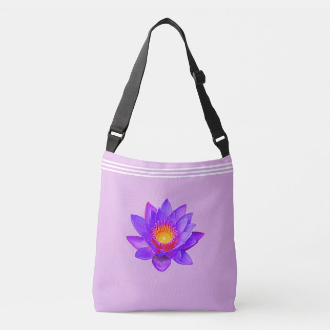 Sac Ajustable Trois lignes et une fleur Lotus personnalisée sur  (Devant)