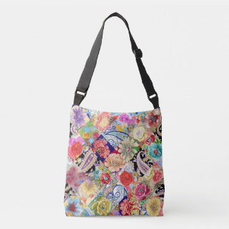 Sac Ajustable Tropical motif floral, couleurs vives.