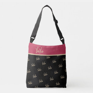 Sac Ajustable Typographie d'or noir XOXO