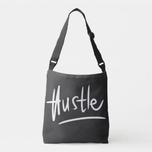 Sac Ajustable Typographie Hustle Blanc