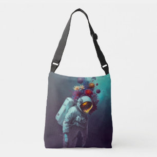 Sac Ajustable Un astronaute coloré dans l'espace avec des fleurs