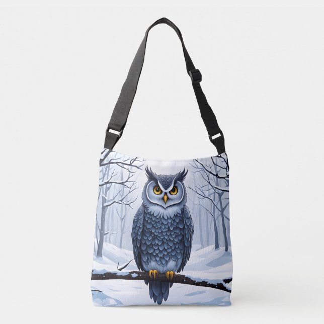 Sac Ajustable Un hibou en hiver (Devant)