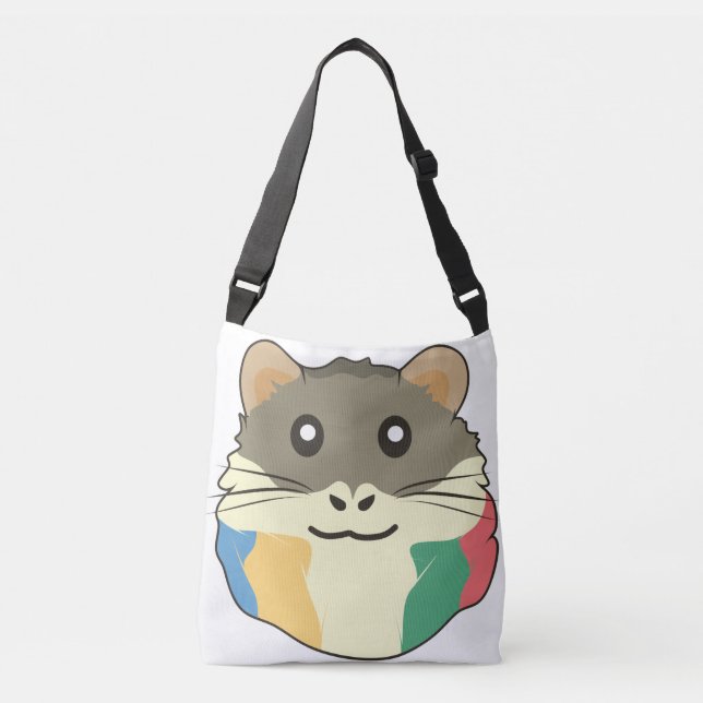 Sac Ajustable Un mignon animal de dessin animé avec une écharpe  (Devant)