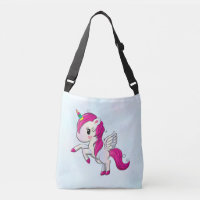 Unicorne rose mignonne avec ailes
