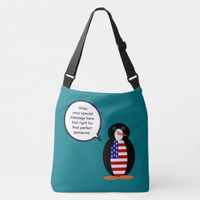 Sac Ajustable USA Parler de Mme Penguin Personnalisée (Devant)