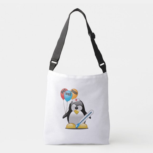 Sac Ajustable Va-t'en bientôt. Infirmière de pingouin. (Devant)