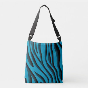 Sac Ajustable Vague Zèbre 3D Bleu Doux De Luxe