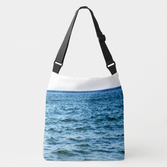 Sac Ajustable Vagues Bleues Profondes Sous un Ciel Côtier Lumine (Devant)
