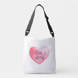 Sac Ajustable Valetine Aquarelle coeur avec notre histoire
