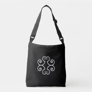 Sac Ajustable Vecteur spirale blanc sur fond noir