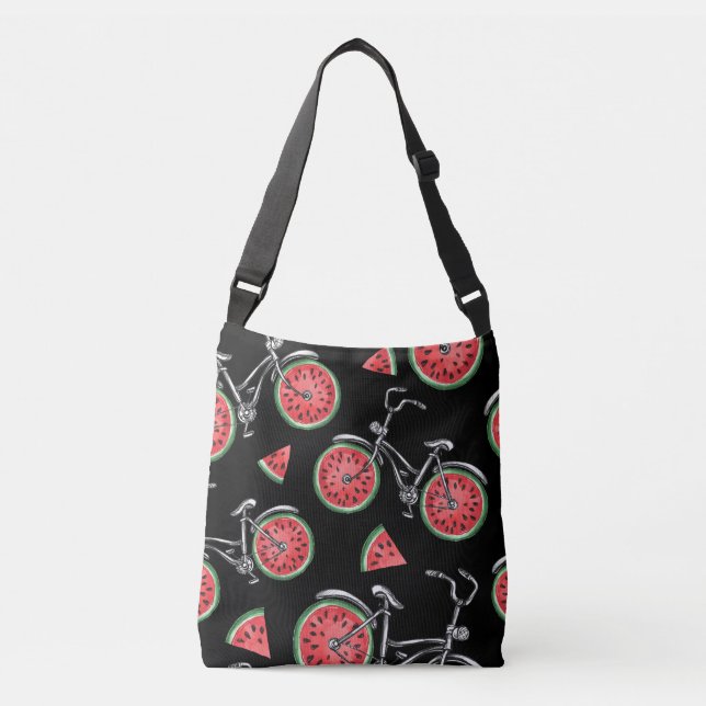 Sac Ajustable Vélos à roue de pastèque, motif d'été. (Devant)
