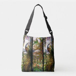 Sac Ajustable Verre souillé d'oiseau de perroquet de paon de
