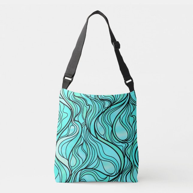 Sac Ajustable Verre turquoise Abstrait (Devant)