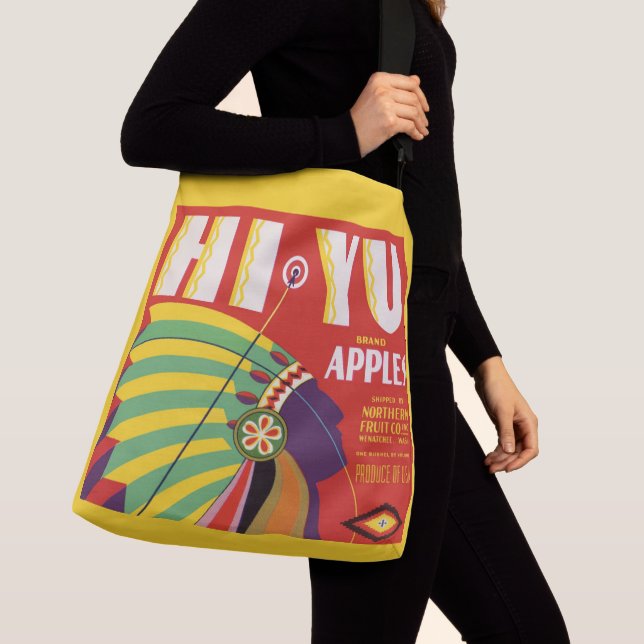 Sac Ajustable vers 1930 Hi Yu Pommes crate étiquette (De près)