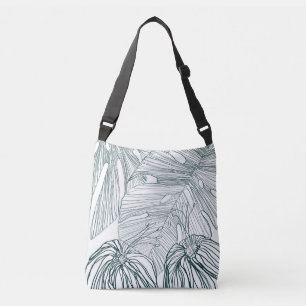 Sac Ajustable vert foncé & turquoise monstère feuilles & lys con