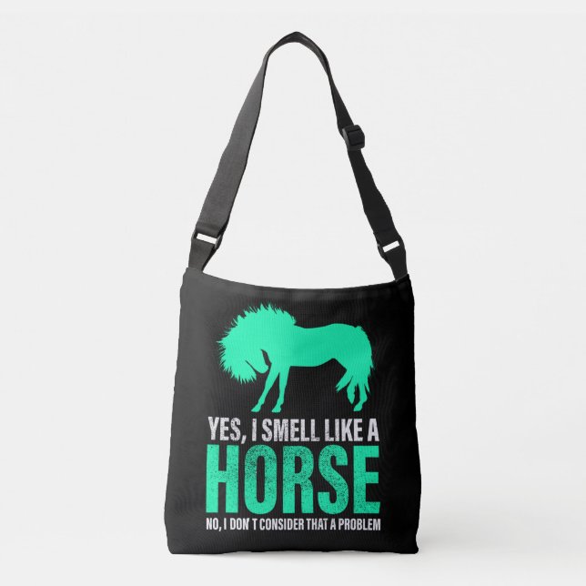 Sac Ajustable Vert Oui Je Sens Comme Un Cheval (Devant)