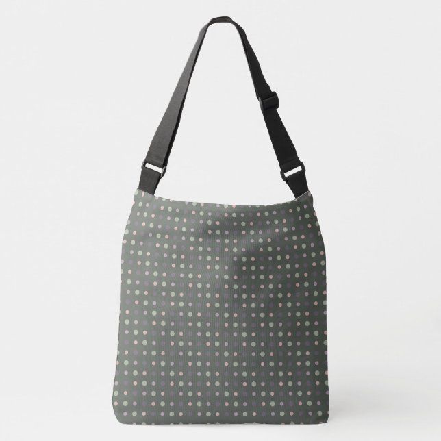 Sac Ajustable Vert, rose, violet, points bleus (Devant)