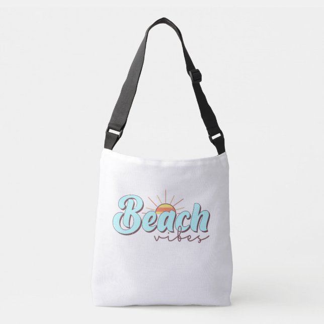 Sac Ajustable Vibes de plage modernes et simples Blanc (Devant)