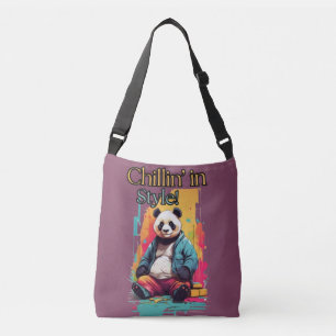 Sac Ajustable Vibes Panda animées   Illustration amusante