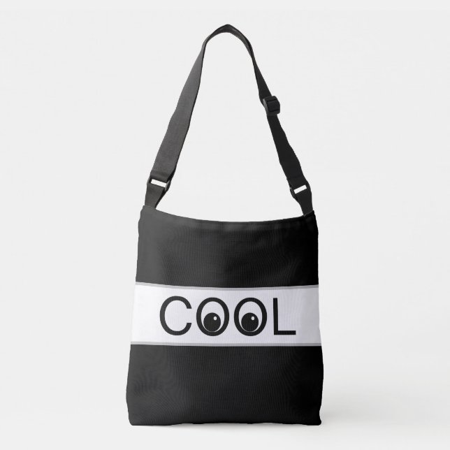 Sac Ajustable Vibrations positives cool sur fond noir et blanc (Devant)