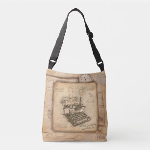 Sac Ajustable Vieille machine à écrire Vintage. Auteur / Écrivai