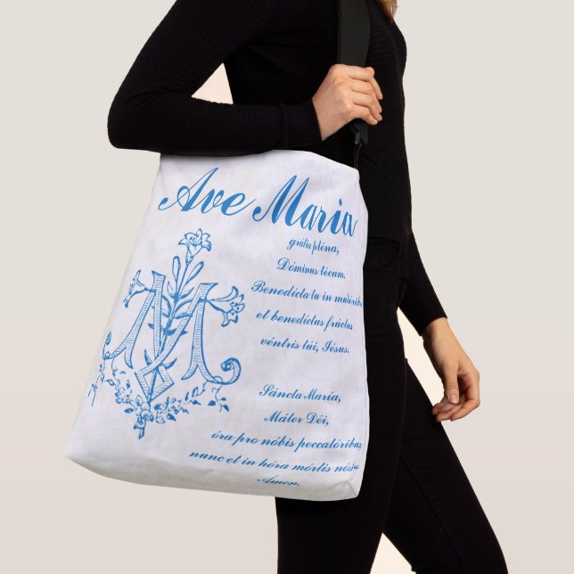 Sac Ajustable Vierge catholique Marie Ave Maria en latin (De près)