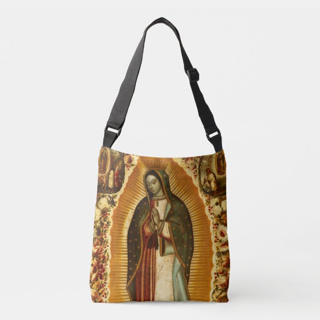 Sac Ajustable Vierge de Guadalupe Notre Dame Marie Corps croisé (Devant)