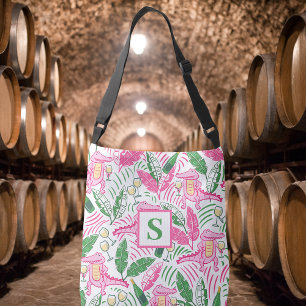 Sac Ajustable Vin Alligator Pink vert Monogramme