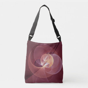 Sac Ajustable Vin moderne élégant Abstrait Art fractal rouge