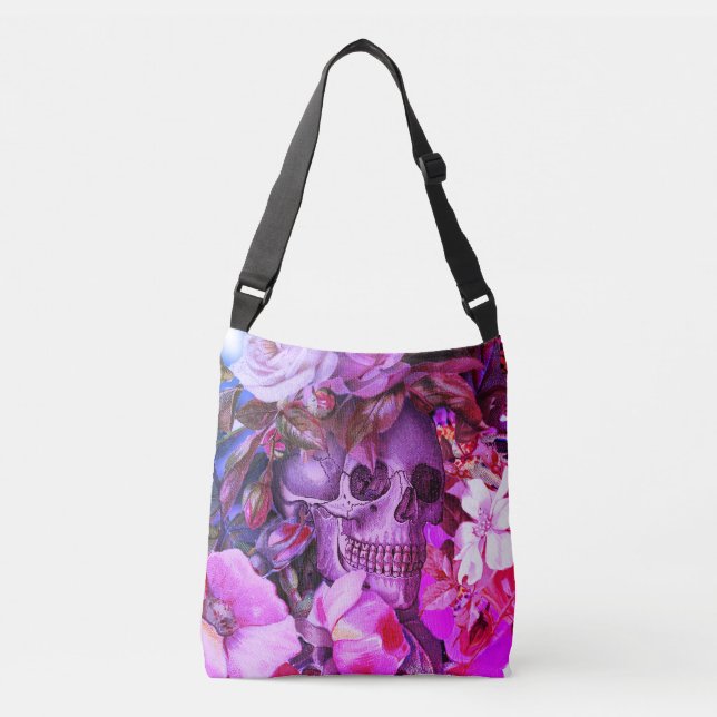 Sac Ajustable Vintage crâne floral (Devant)