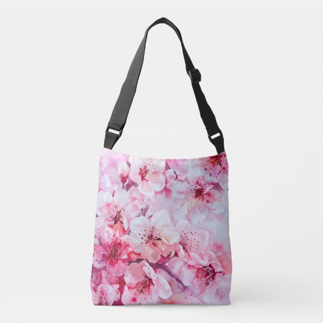 Sac Ajustable Vintage Fleur Pétale Rose Douce (Devant)