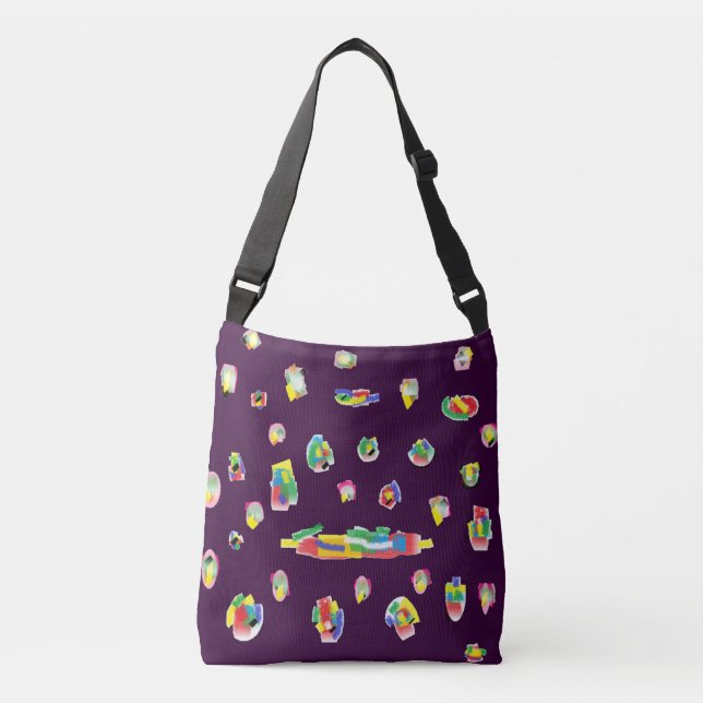 Sac Ajustable Violet au-dessus de l'épaule mode mixte (Devant)