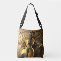 Violon Or vintage Sur Cordes Musicales D'Or,