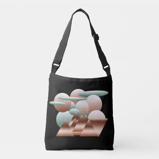 Sac Ajustable Visage Alien dans l'art spatial abstrait (Devant)