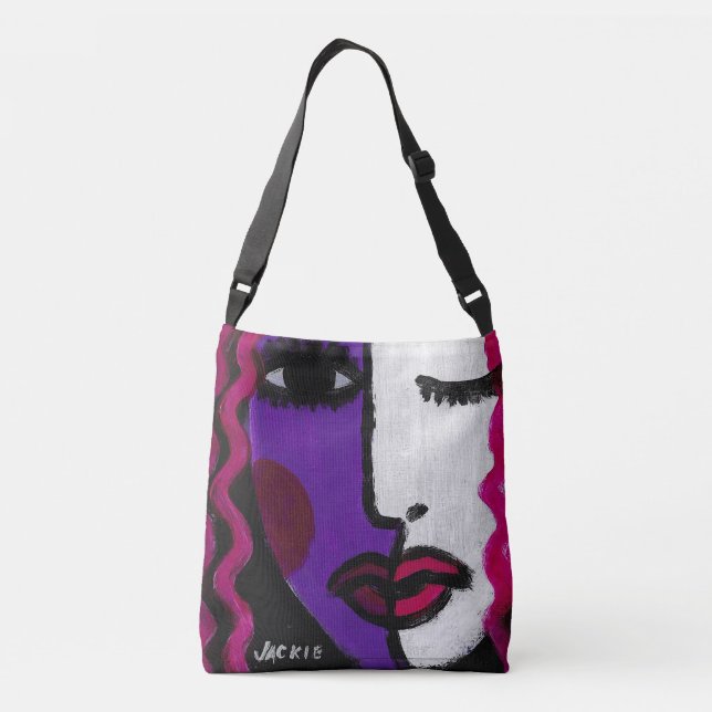 Sac Ajustable Visage Féminin Abstrait Funky (Dos)