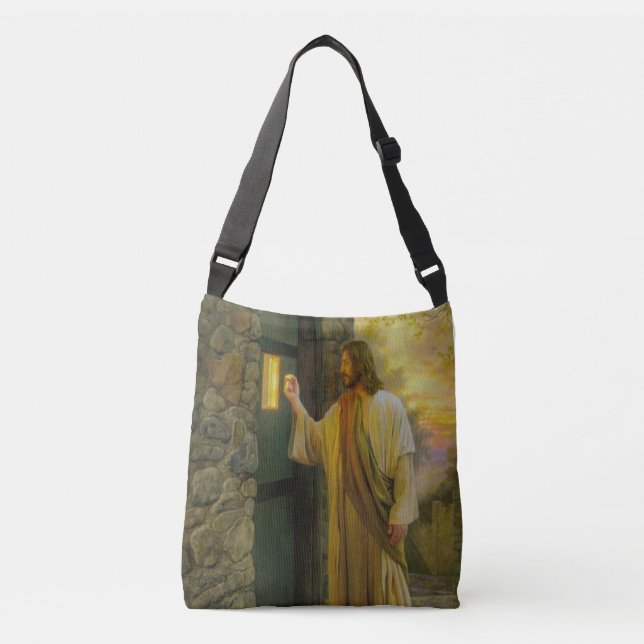 Sac Ajustable Visitation à Dawn Jesus frappe sur une porte rusti (Devant)